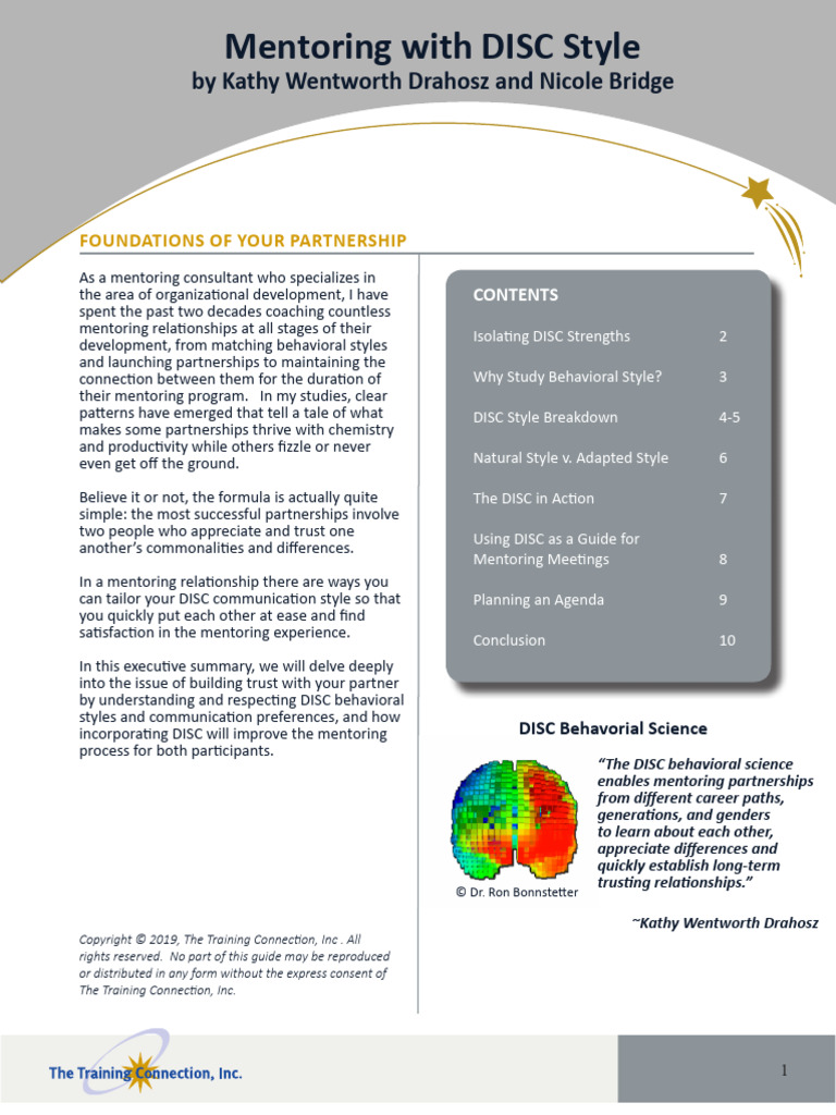 DISC - Mentoring With DISC Style | PDF | Mentorship | Emotions
