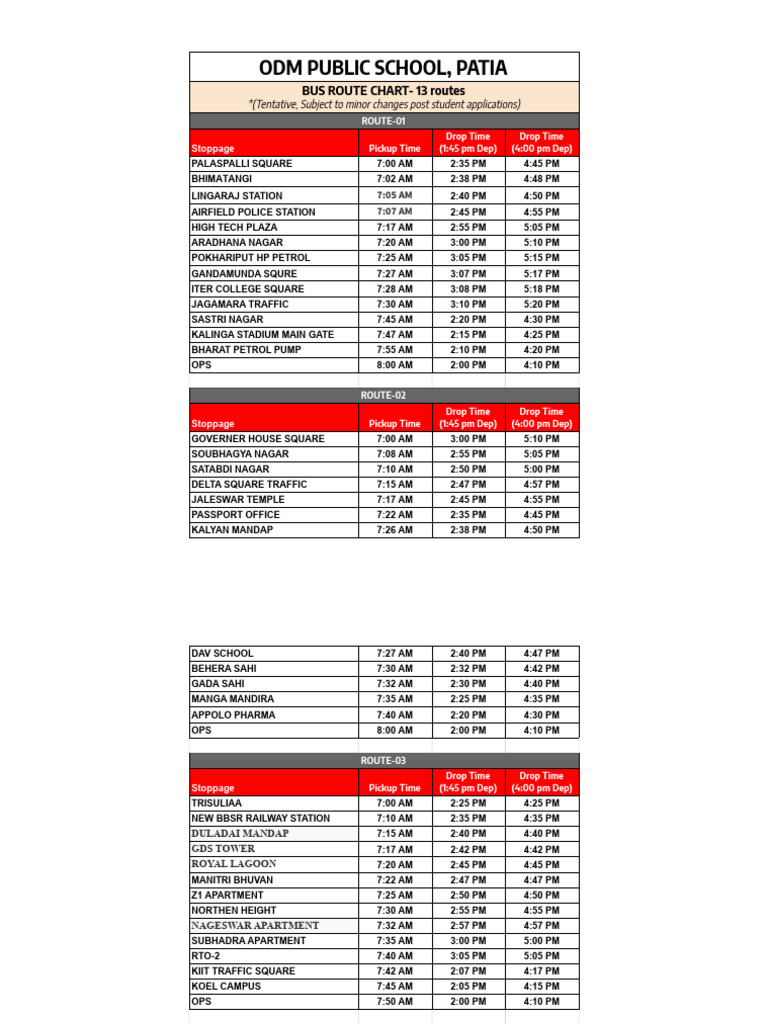 Final Route Plan (Ops) 24-25 | PDF