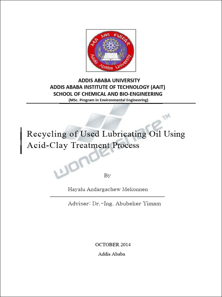 Recycling Used Lubricating Oil Process | PDF | Lubricant | Motor Oil