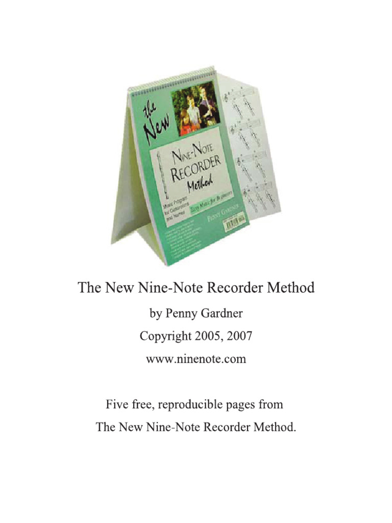 RecorderLessonsforBeginnersfromTheNineNoteRecorderMethod 1 | PDF
