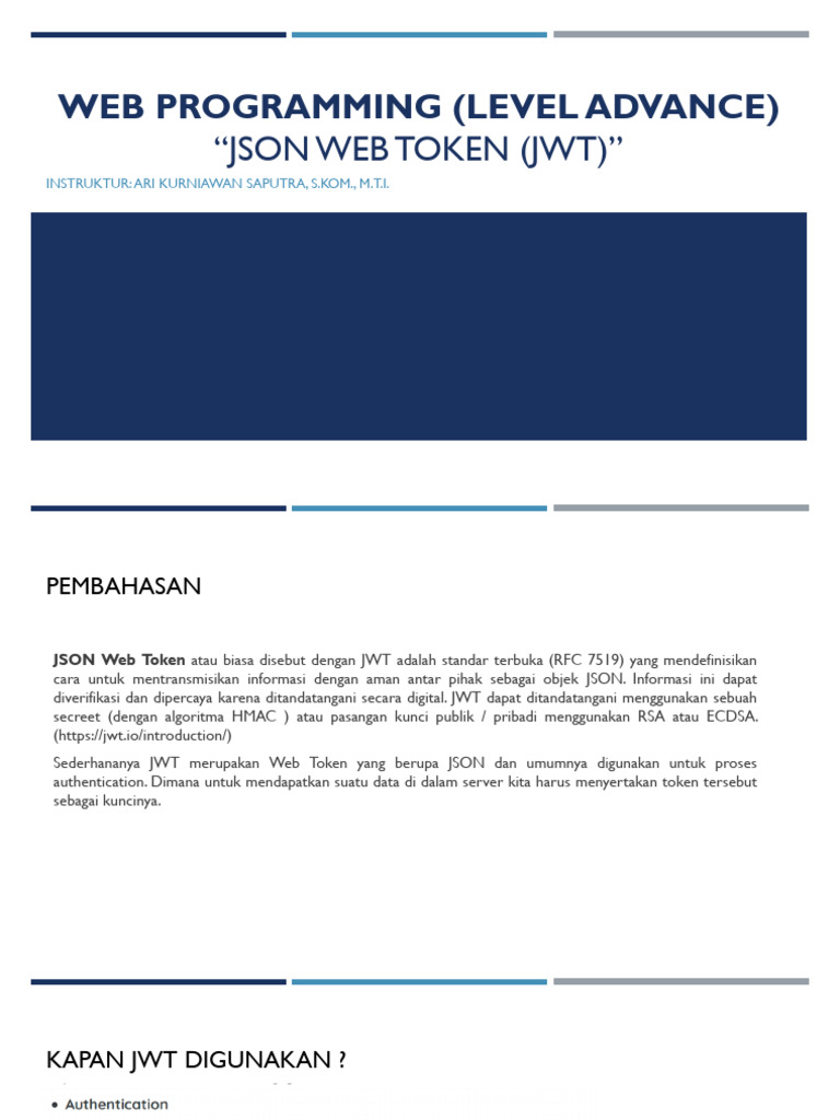 Pengenalan dan Implementasi JWT | PDF | Bisnis | Komputer