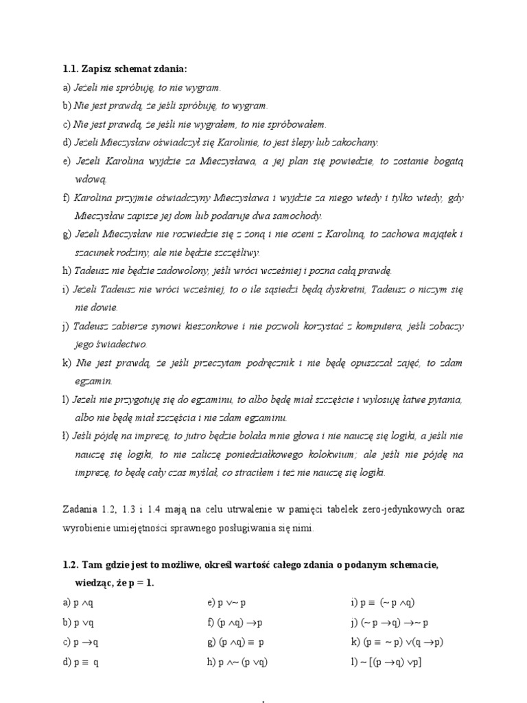 Zadania Z Logiki Z Rozwiązaniami Pdf
