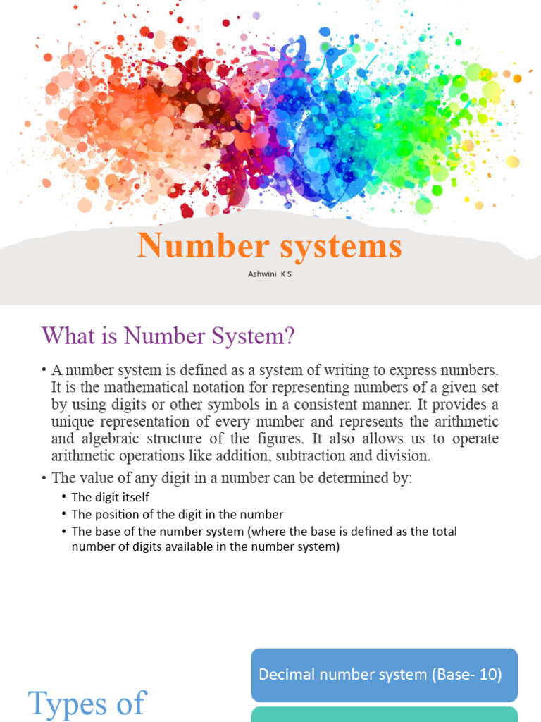 Overview of Number Systems | PDF | Numbers | Lexicology