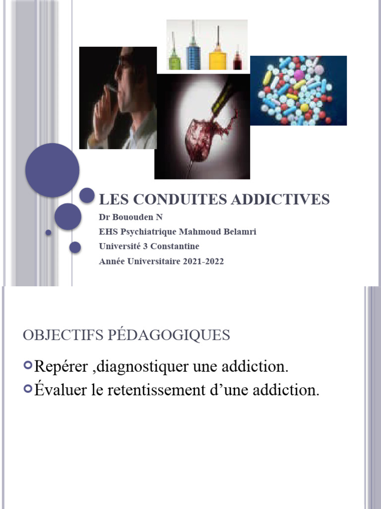 Comprendre les conduites addictives | PDF | Psychotropes | Dopamine