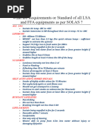 LSA and FFE Standards on Ships | PDF | Equipment | Manufactured Goods