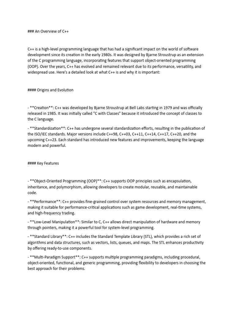 An Overview of C | PDF | C++ | Programming Paradigms