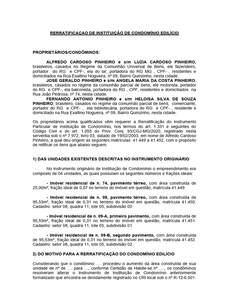 Modelo de Retificação de Instituição_aumento de Área Construída(2 ...