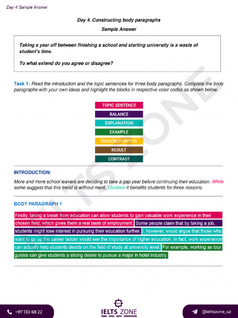 Day 4 Sample Answer 1 Pdf