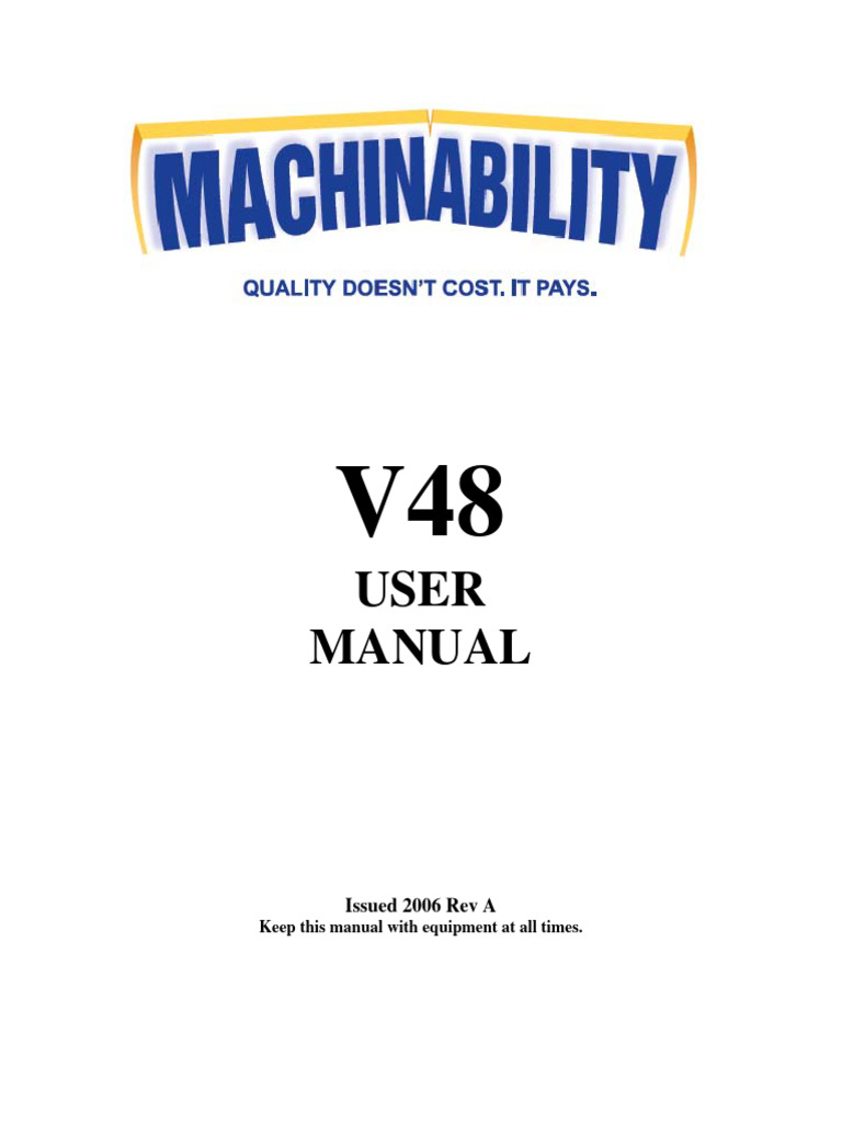 Machinability 14V48 Manual - No Joystick | PDF | Tractor | Mechanical ...