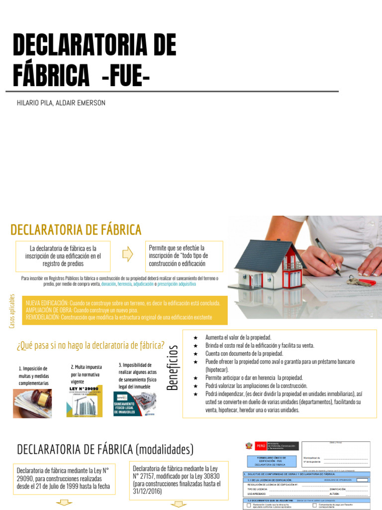 DECLARATORIA DE FABRICA | PDF