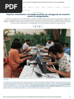 Arquivos Comunitários - Estratégia Brasileira de Salvaguarda Da Memória Contra As Desigualdades