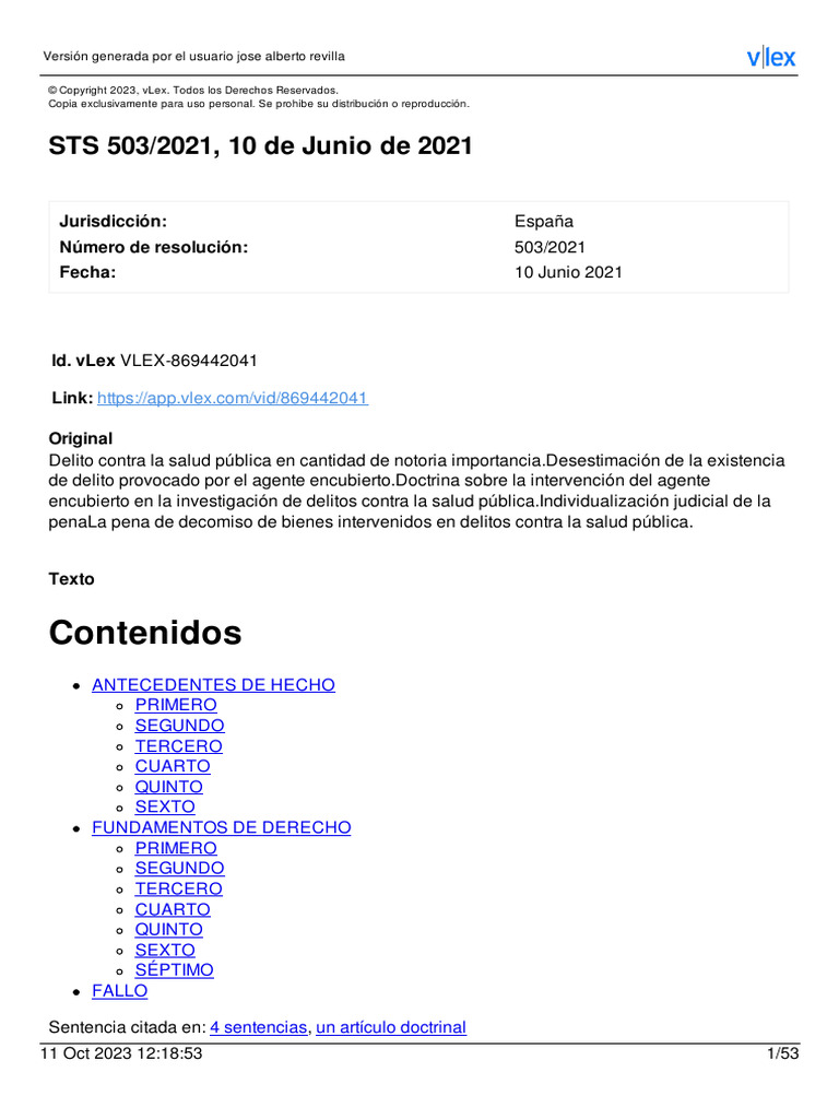 Sts 5032021 10 de Junio de 2021 | PDF | Apelación | Sentencia (ley)