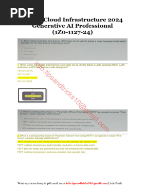 1Z0-1127-24 (OCI Generative AI Professional) | PDF