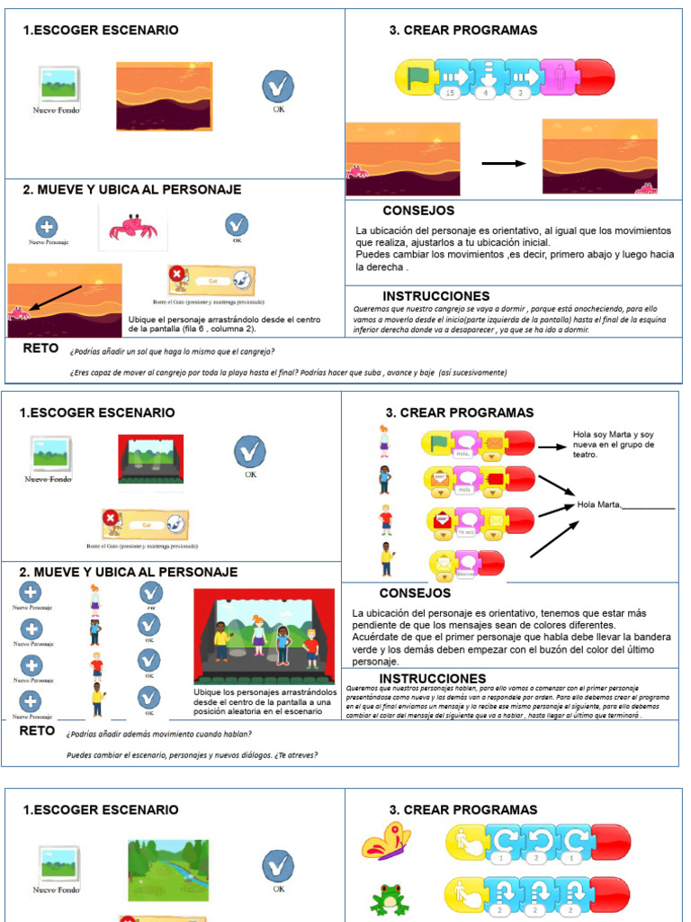 Proyecto Vórtex: Fichas Scratch | PDF