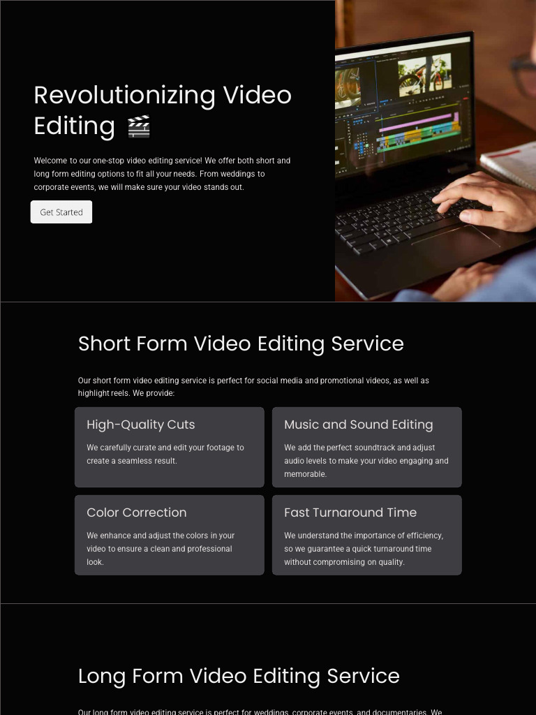 Professional Video Editing Services | PDF | Editing | Video