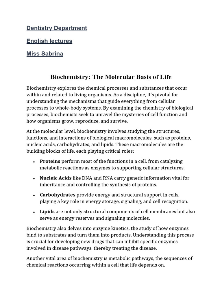 Biochemistry visual data 7
