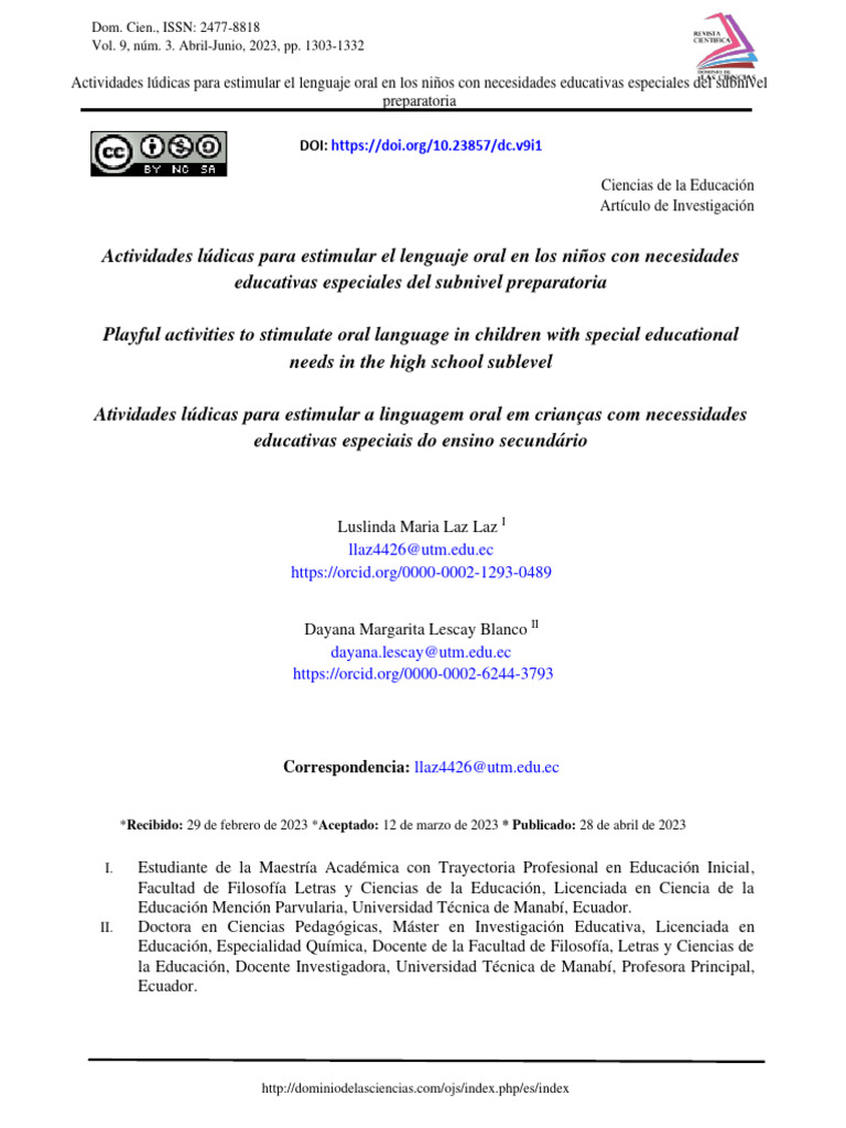 Actividades lúdicas para el lenguaje oral infantil | PDF | Aprendizaje ...