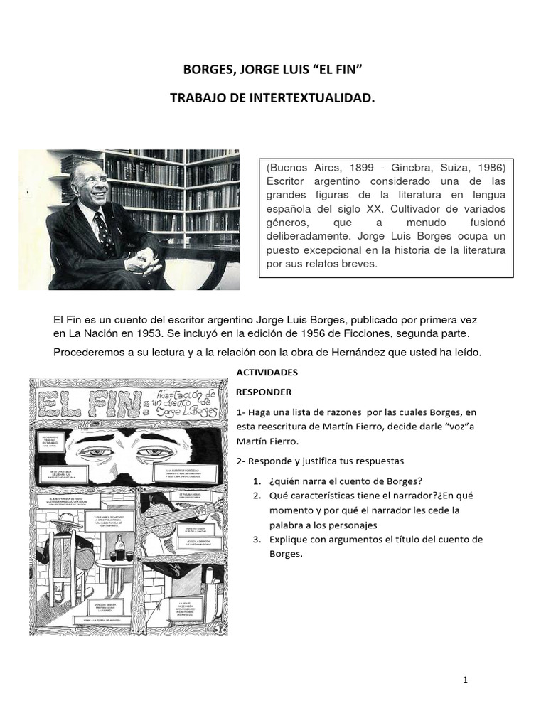 El Fin de Jorge Luis Borges | PDF | Cuentos