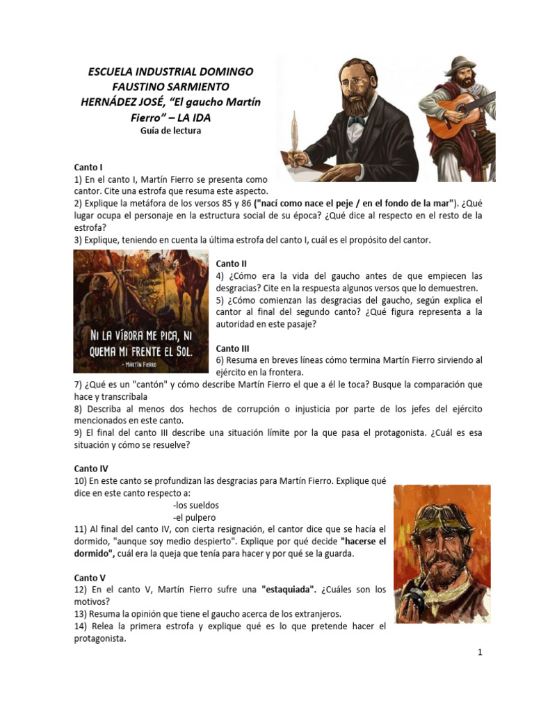 Martín Fierro La Ida Pdf