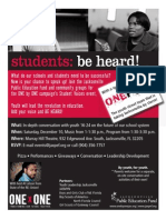 2011 Student Voices Flyer