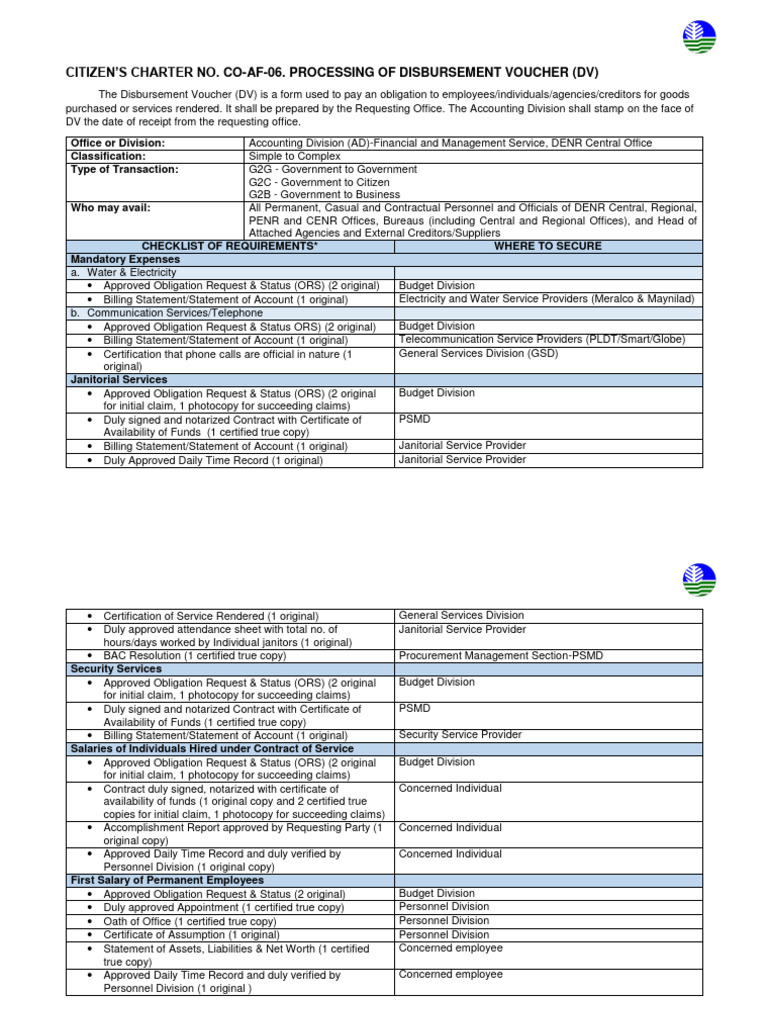 Disbursement Voucher Processing Guide Pdf Receipt Procurement