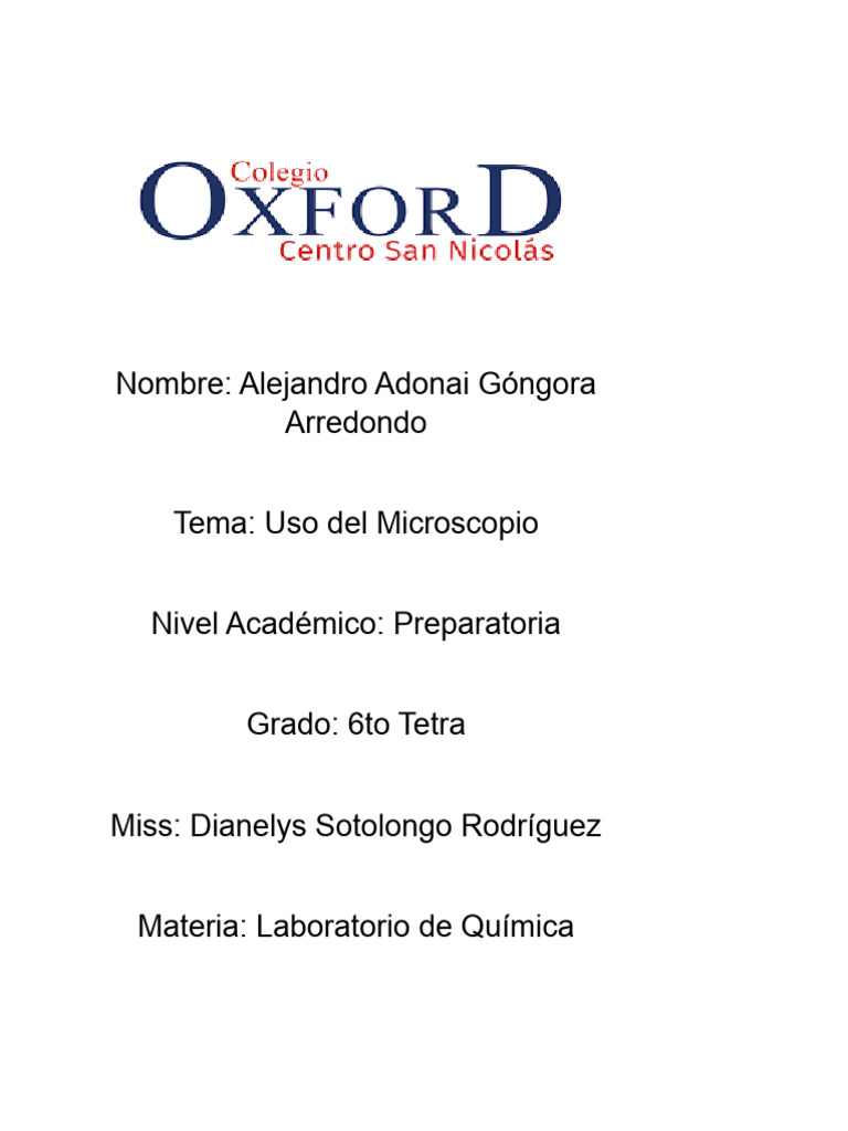 Report of Lab Microscope 2 | PDF | Microscopio | Óptica