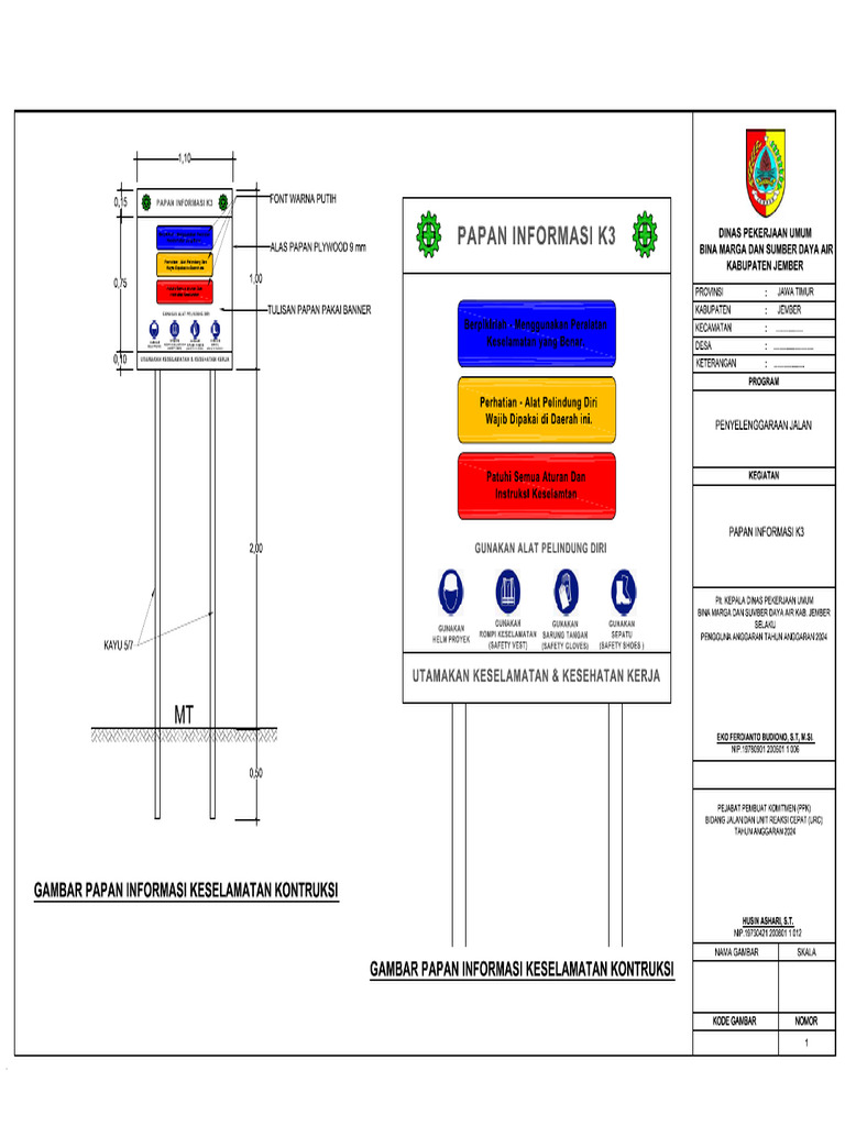 Papan Informasi Keselamatan Kontruksi | PDF