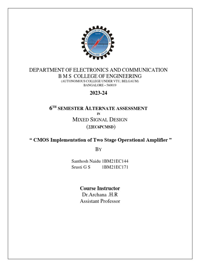 MSD Aat (Ec144, Ec171) | PDF | Operational Amplifier | Amplifier