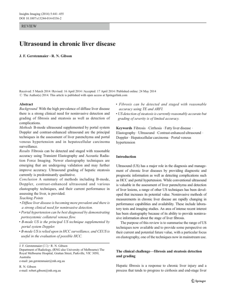 Ultrasound of The Liver | PDF | Cirrhosis | Medical Ultrasound