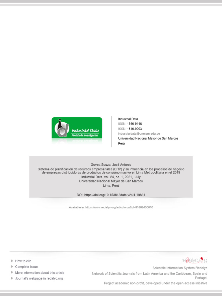 ERP Impact on Business Processes in Lima | PDF | Enterprise Resource ...