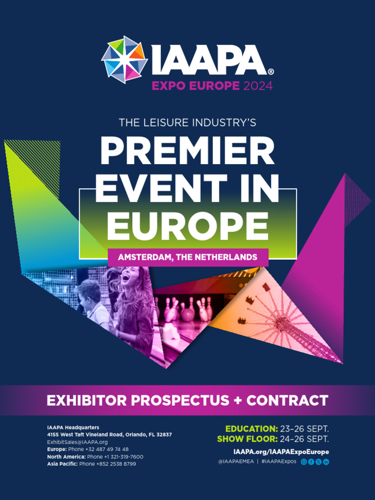 IAAPA Expo Europe 2024 Exhibitor Prospectus and Contract Download
