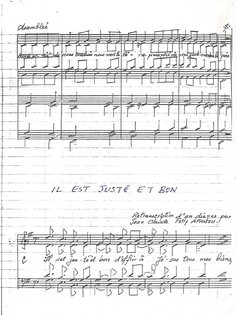 Il Est Juste Et Bon | PDF