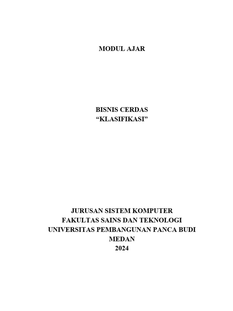 Klasifikasi Data dalam Data Mining | PDF