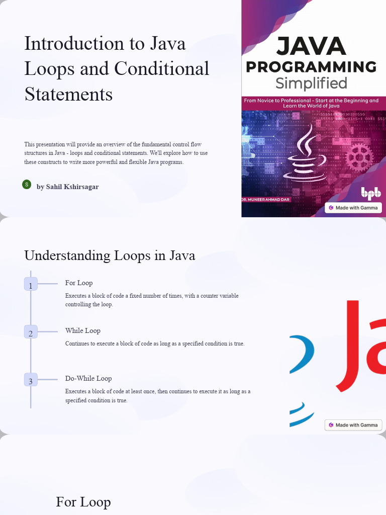 Introduction to Java Loops and Conditional Statements | Download Free ...