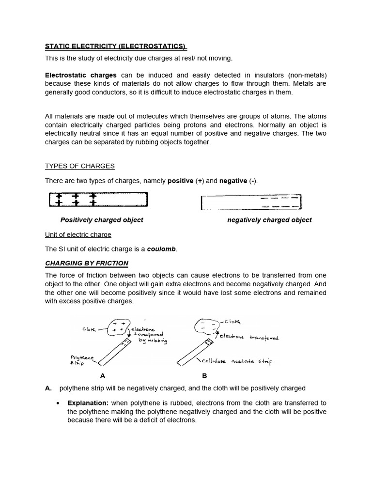 Static Electricity Double | PDF | Electric Charge | Lightning