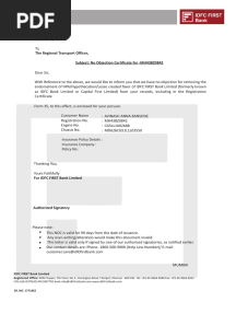 IDFC Settlement Letter With Form No 35