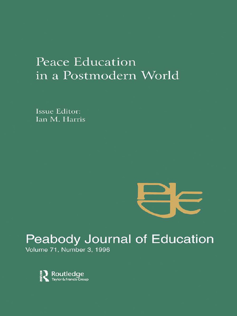Peace Education in A Postmodern World | PDF | Violence | Peace