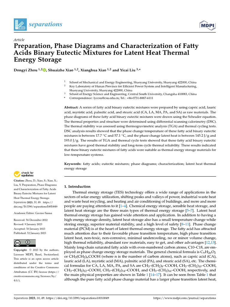 050622 Preparation, Phase Diagrams and Characterization of Fatty Acids ...