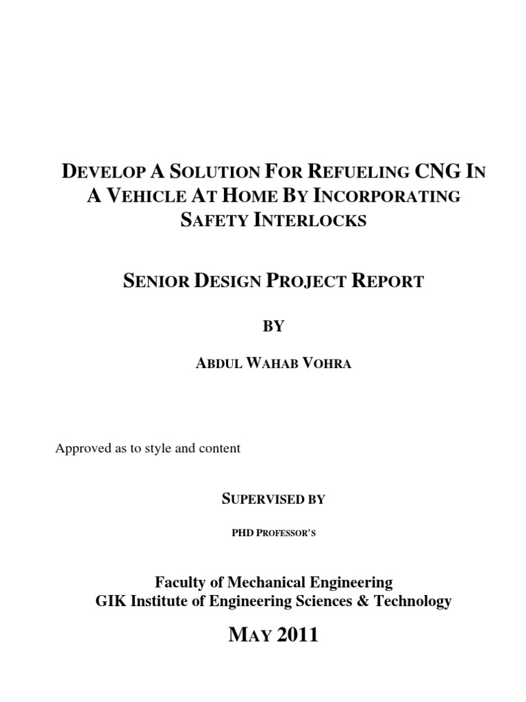 CNG Compressor Report S - Vohra | PDF | Gas Compressor | Gas Technologies