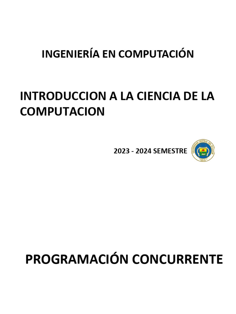 3.2 Programacion Concurrente | PDF | Programación | Programa de computadora