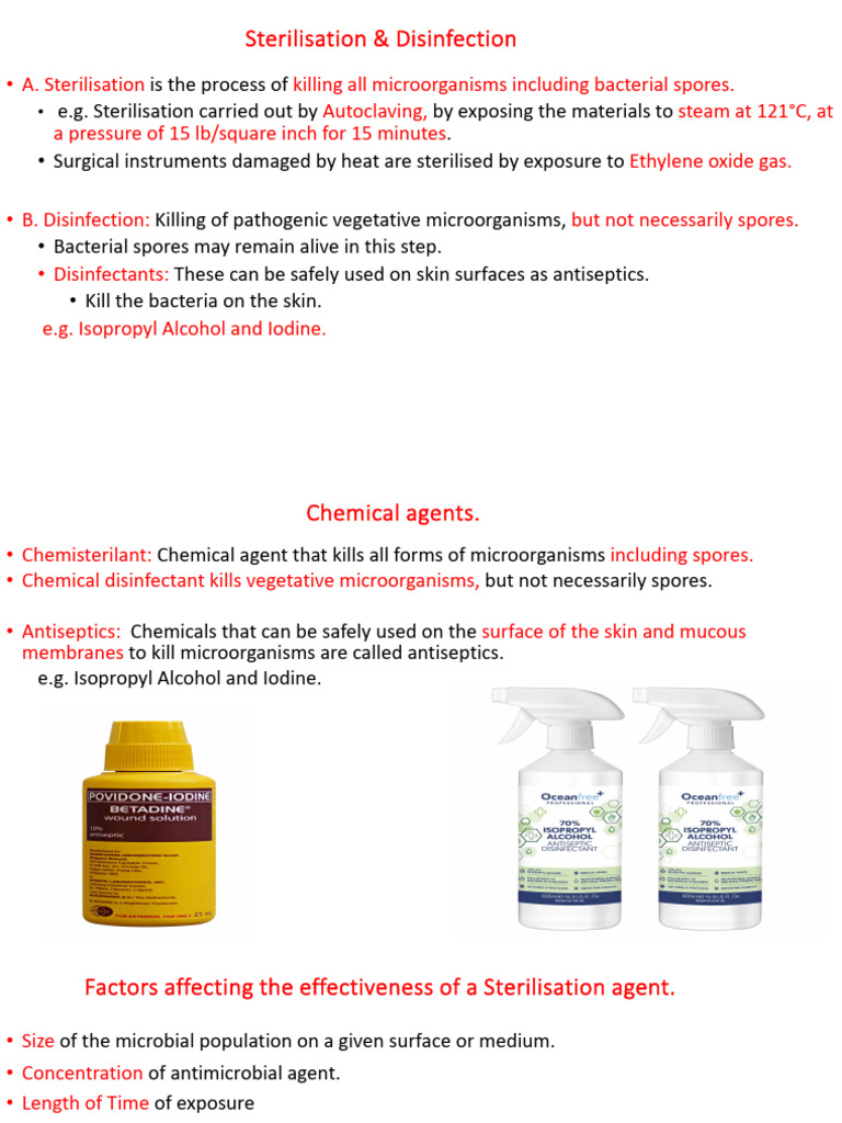 Sterilization & Disinfection Guide | PDF | Sterilization (Microbiology ...