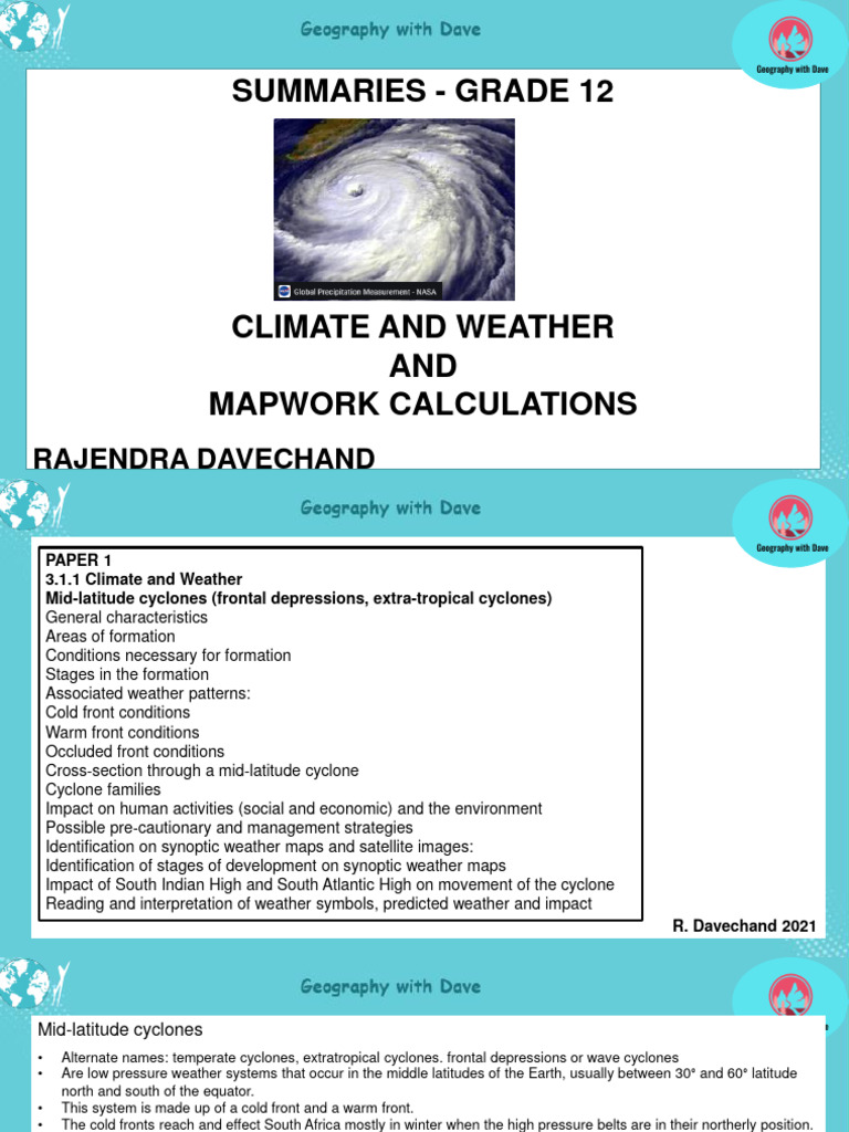 Grade 12 Climate and Weather Overview | PDF | Tropical Cyclones | Eye ...