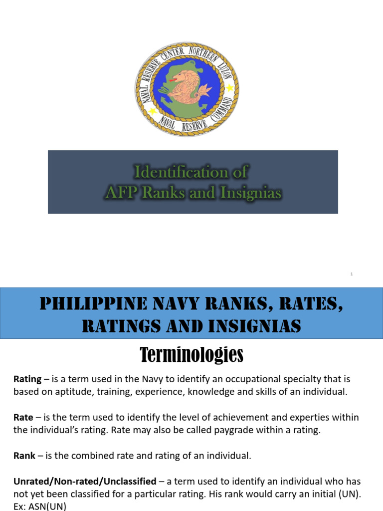 Philippine Navy Ranks and Ratings Guide | PDF | Stern | Ships