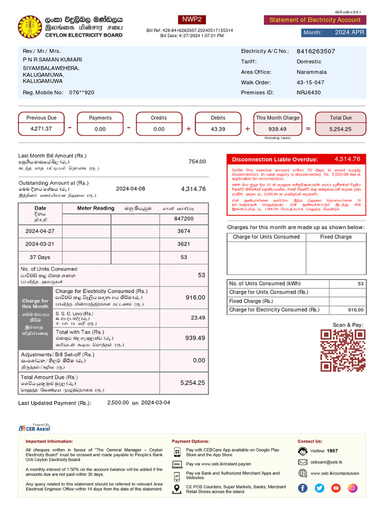 e Bill | PDF | Payments