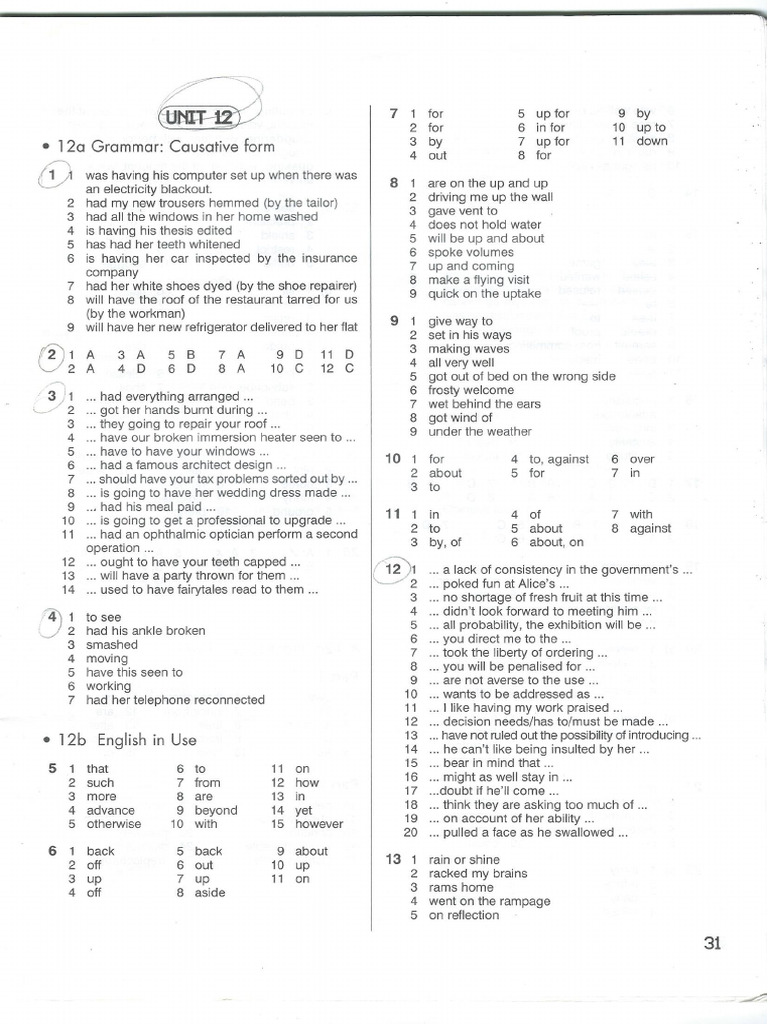 Causative Form Key | PDF