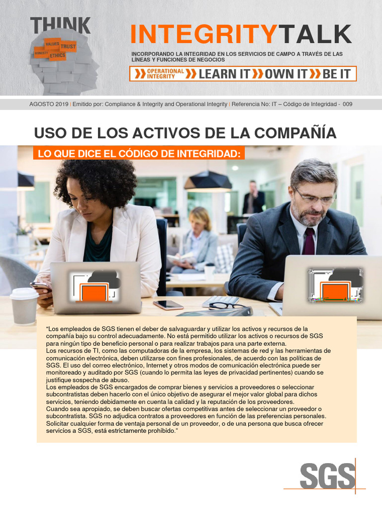 Integrity Talk - Uso de Activos de La Compañía | PDF | Business