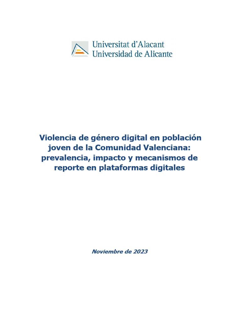 Violencia de Género Digital en Jóvenes Valencianos | PDF | La violencia ...