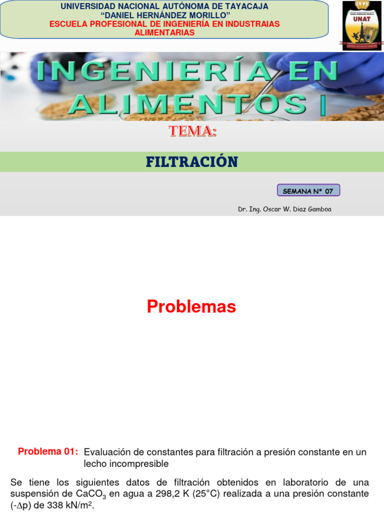 Filtración: Cálculos y Problemas Prácticos | PDF | Filtración ...