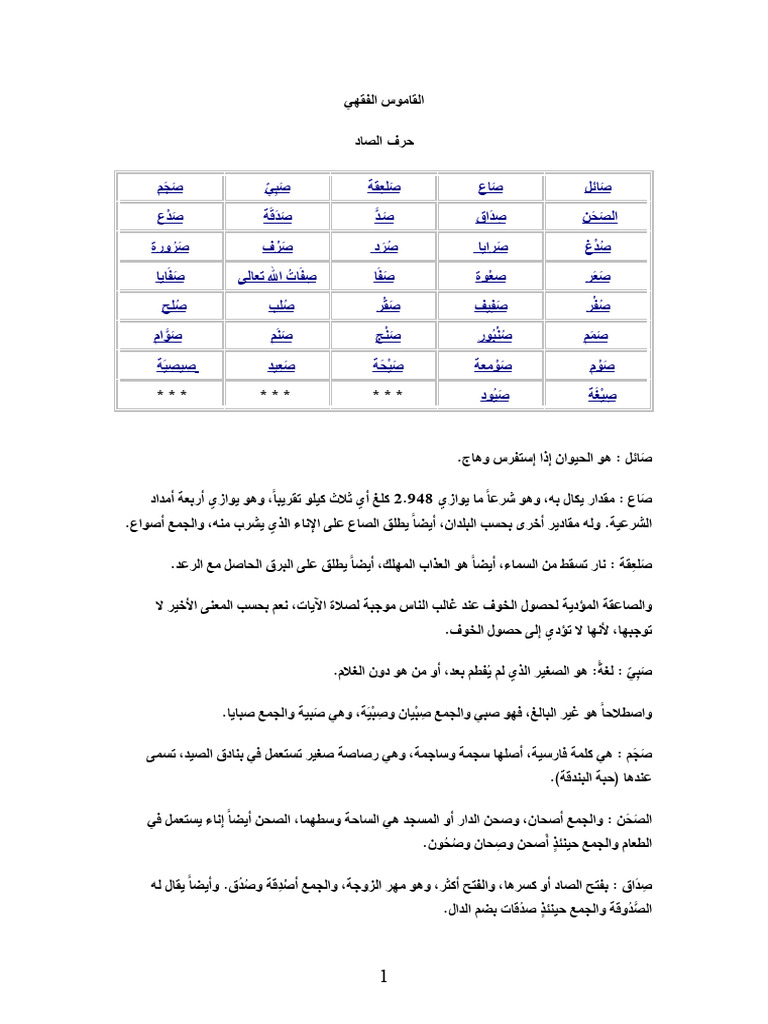 حرف الصاد | PDF