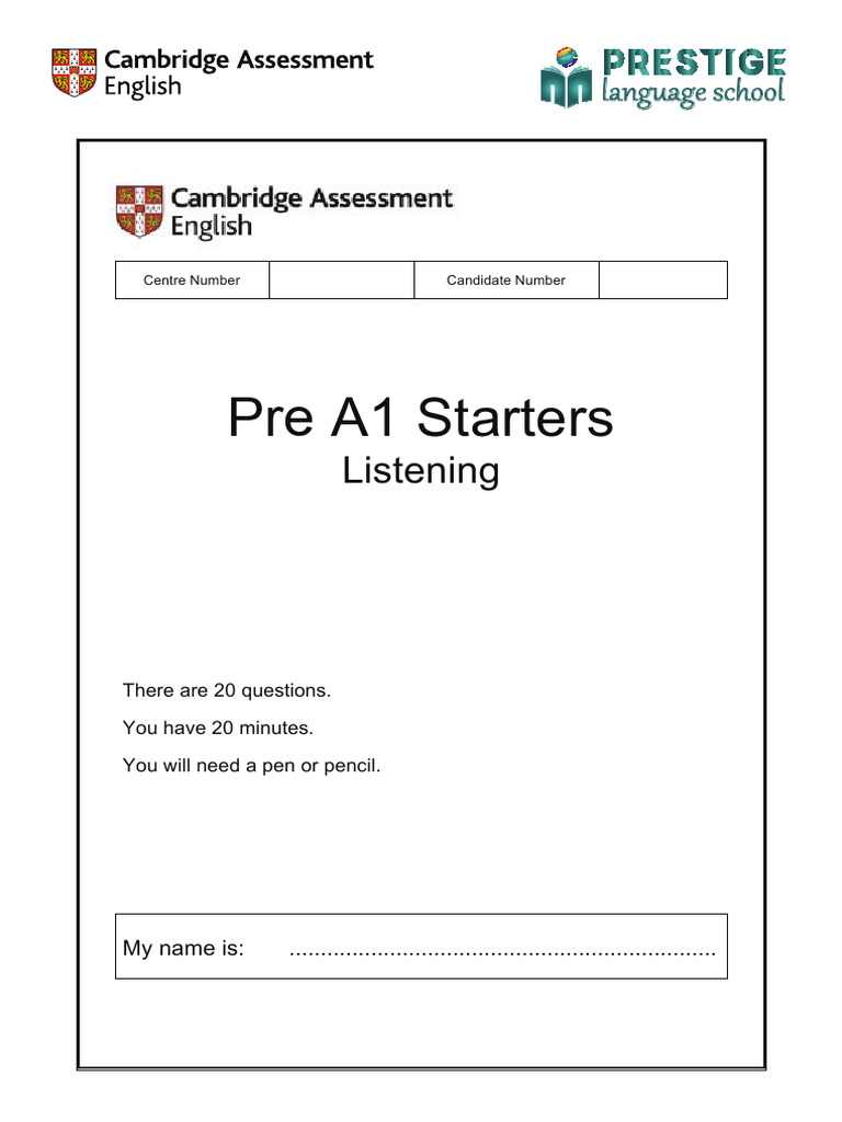 Pre A1 Starter | PDF